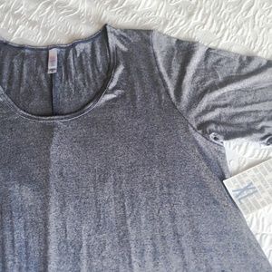 NWT Lularoe Perfect T size XL Gray Purple - T108